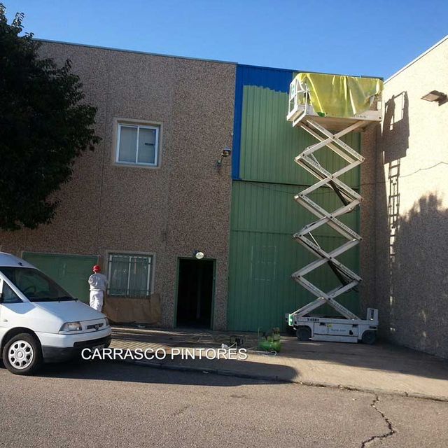 Carrasco Pintores - 3ª Generación hombre pintando puerta exterior de metal